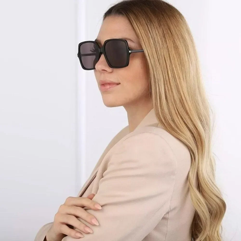 SALE! NEW Saint Laurent SL591 001 Black Square Oversized Women Sunglasses